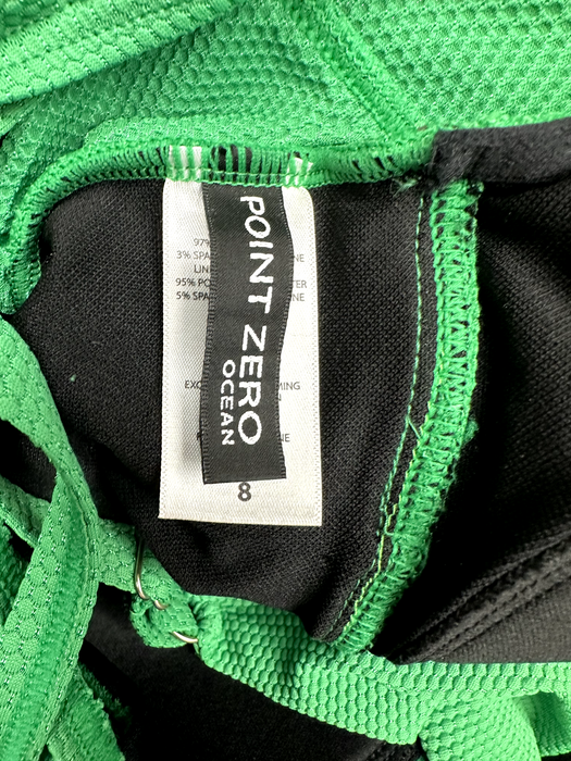 Point Zero  Bayshells One-Piece Crossover Swimsuit green  $70
