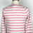 Lucky Brand Women's Lace Up Henley Top In Pink White Stripe Size M