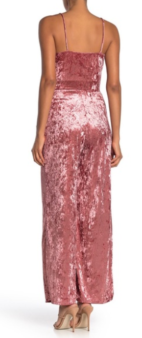 FREE PRESS - Sleeveless Soft Velvet Retro Jumpsuit - Red Rose - Size Medium