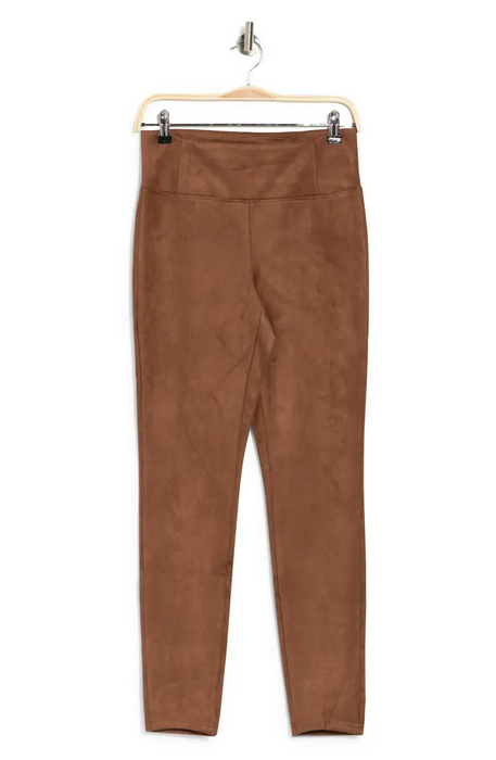 Laundry By Shelli Segal High-Waist Stretch Pull-On Active Leggings Taupe Size S