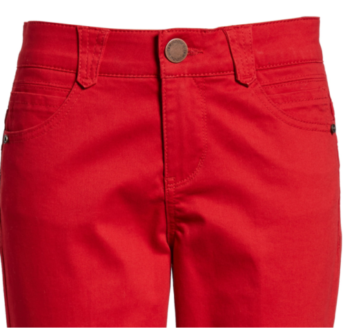 Wit & Wisdom Women Ab-Solution Crop Skinny Pants Ankle Skimmer Tomato Red Size 2