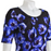 Precis Floral Dress Black Blue Short Sleeve Shift Size 12 Petite $239