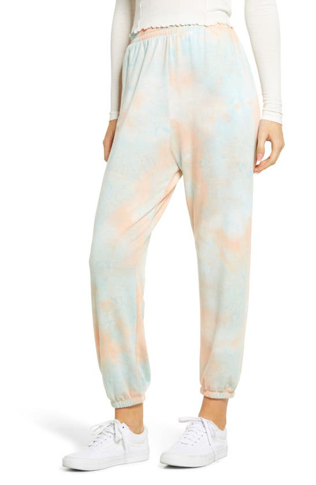Bp. Joggers Sweatpants Lounge Pants Blue Pink Tie Dye Plus Size 1X
