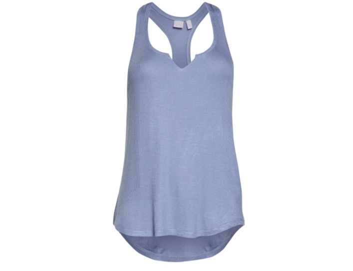 Make + Mod­el You Know It Rib sleeveless Tank in Blue Stonewash size L