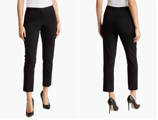 Amanda + Chelsea Womens Dress Career Pants Black Mid Rise Stretch SIZE 16 $110