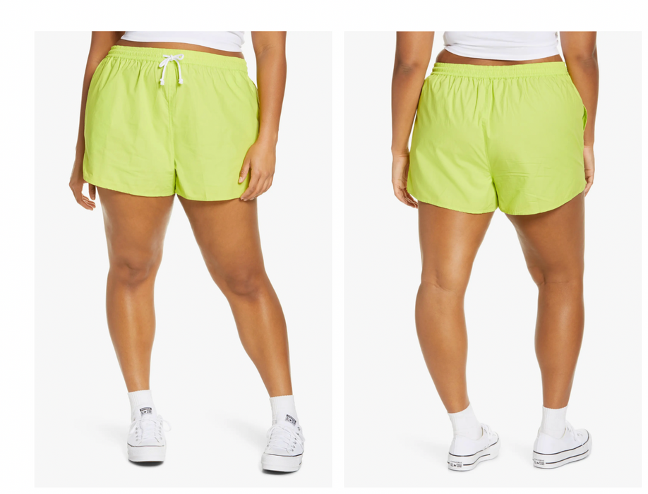 BP. Women's Sport Shorts In Green Prairie Size S