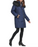DKNY Doudoune à bordure en fausse fourrure pour femme en bleu marine taille S 350 $