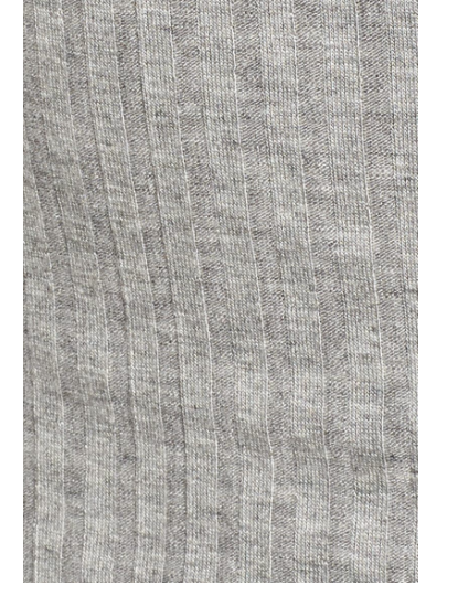 Ten Sixty Sherman Wrap Waist Ribbed Top Sweater In Heather Grey Size L