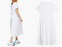 TOPSHOP Women's White Poplin Mix Midi Chuck On Dress size S 4-6 in white