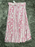 NWT Topshop jupe imprimé peau de serpent rose et blanc avec fentes avant taille 8