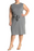 Susina Robe fourreau extensible en tricot pour femme, nouée sur le devant, en gris, nouvelle taille XL