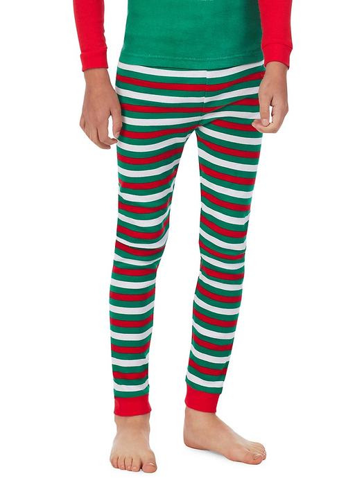 Pajamarama Kid's 2-Piece Holiday-Stripe Tight-Fit  Christmas Pyjama Set Size 12