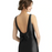 Alfred Sung Sleeveless Satin Gown Low Bow Backless Black D770 Size 2