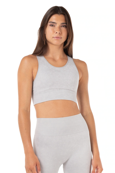 Kyodan Urban Seamless High Compression Crop Top Size M in Grey