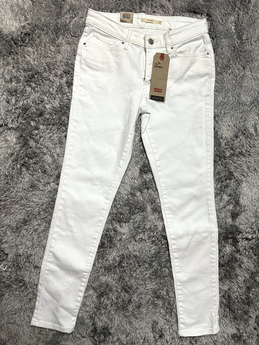 Levi's Women 711 Mid Rise Skinny Jeans 277610 Soft Clean White, 27 L30 4 Medium