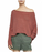 BCBGMAXAZRIA Long Sleeve Asymmetrical Knitted Sweater In Tandori Spice Size S