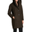 DKNY Woman's Brushed Wool Blend Shawl Collar Coat In Moss Size M $395