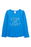 Melrose And Market Kids Long Sleeve Holiday T-Shirt Blue Sparkle Size M 8-10