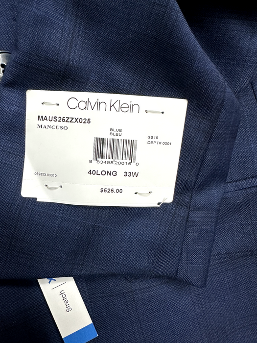 Calvin Klein Men's extra slim  fit blazer MAUS25ZZX025 in blue MANCUSO size 40L
