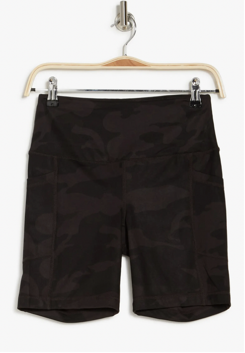 90 Degree By Reflex  women's Lux Camo Print High Rise Shorts Size S