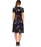 ELLEN TRACY petite robe florale femme manches courtes taille 6P