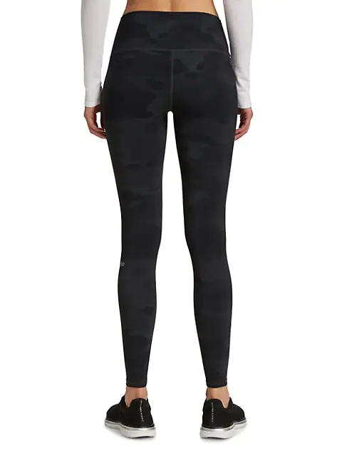Alo Yoga High-Waist Vapor Leggings In Black Camo Size XS
