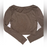 BP. Knit Crop Top In Green Olive Night Speckled Brown Size XS