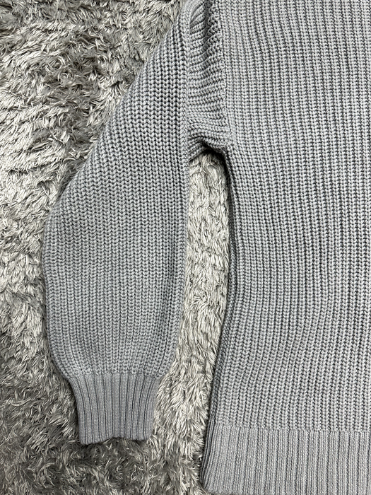 Style & Co Cable Knit V-Neck Fit Sweater Women's Size Large IN GREY