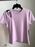 Nine West Cutout Shoulder Mauve Shadow Activewear T-Shirt Size M