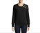 Buffalo David Bitton Lace Yoke Sweatshirt In Jet Black Size S