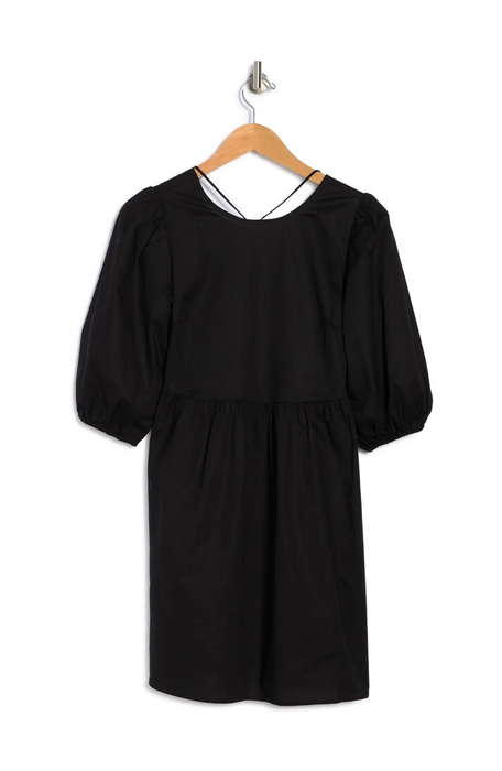Wayf women's Lace-Up Corset Babydoll Mini Dress in black size XS