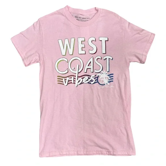 Surf Ministry West Coast Vibes Long Tee Pink Size M
