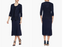 Alex Evenings Women's Tea Length Cowl Neckline midi Dress Navy 14  (only dress)