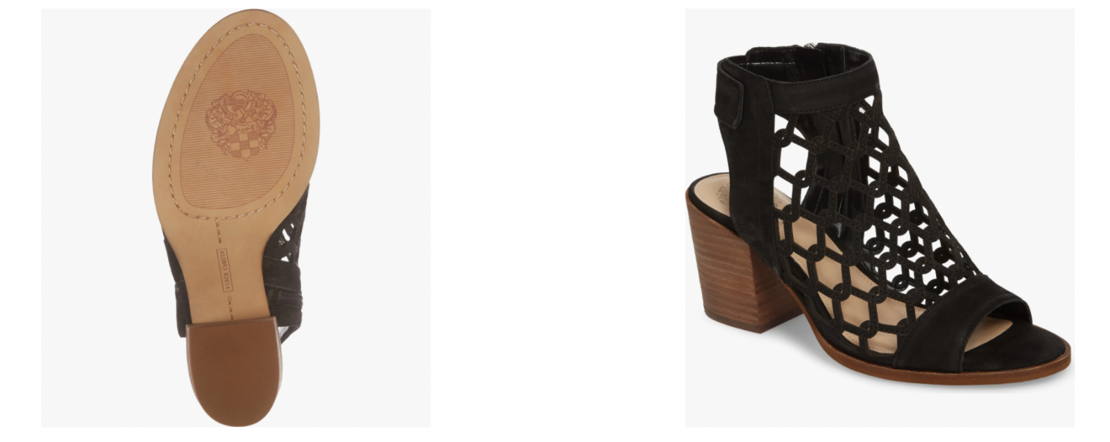 VINCE CAMUTO Lanaira Sandal In Black Leather size 7.5