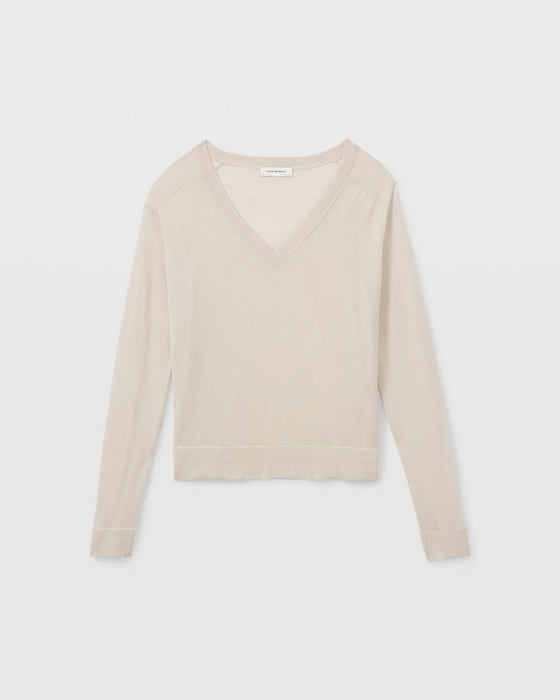 NEW Club Monaco Zaydie Merino Wool Sweater in Natural Size L