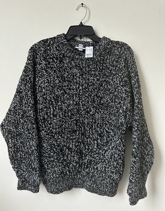 Women's US Size 0-2 XS  Topshop Chunky Pointelle Sweater Black 23Y11RBLK $68