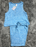 Saint Eve Women's  Stars Snap Neck Pajama Tank and jogger  Medium  in blue
