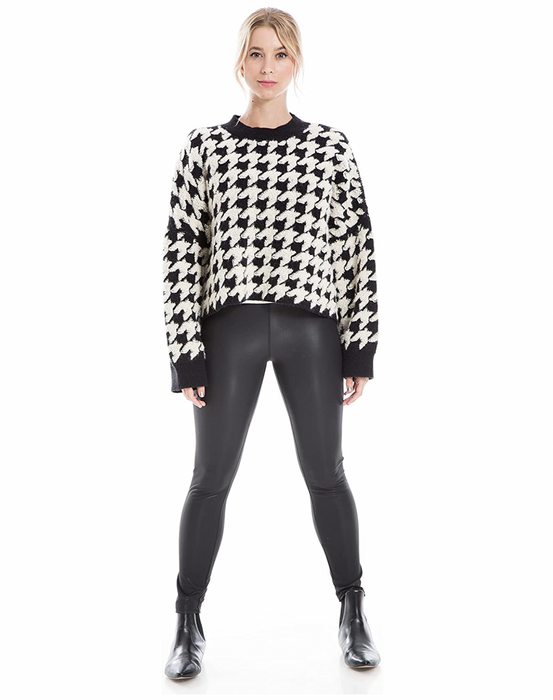 Max Studio Women' Sweater A709594 Black Beige Size S $108