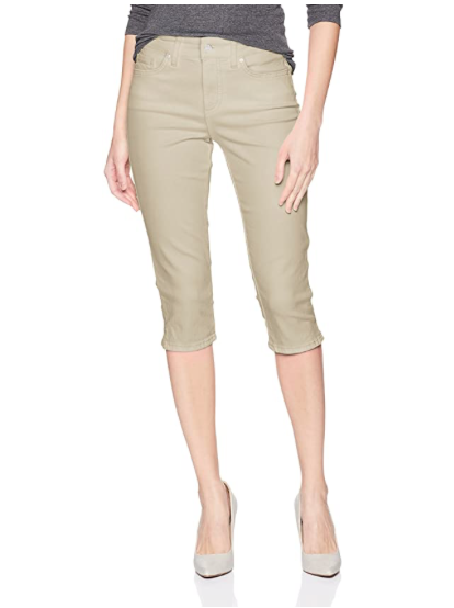 NYDJ Women's Skinny Capri Jean In Feather Beige Size 18