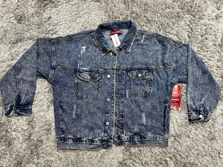 Denim Jean Jacket Unionbay Junior's Acid Wash Brecan Jean Jacket Size XL