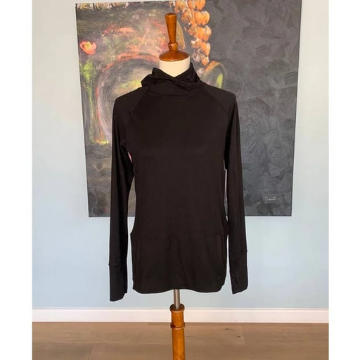 Nine West Active Long Sleeve Turtleneck Work Top Black Size L NWT