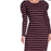 Susina Long Sleeve Stripe Midi Dress Burgundy Size S Made In USA