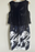 Phase Eight Della Layered Dress Navy/Ivory Size 10 US / 14 UK $240