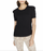 Sanctuary Puff Shoulder Cotton Blend T-Shirt In Black Size S