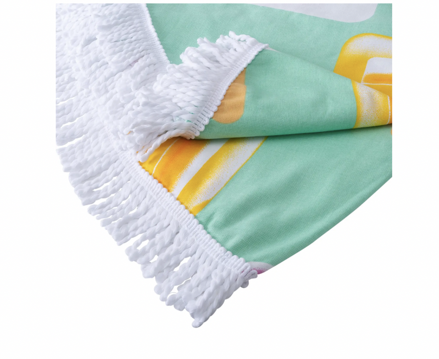 Moda At Home 100% Cotton Summer Beach Towel Round Popsicle 55" Diameter