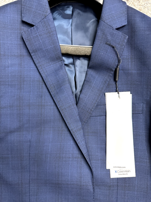 Calvin Klein Men's extra slim  fit blazer MAUS25ZZX025 in blue MANCUSO size 40L