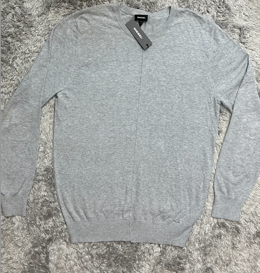 Diesel Men's K Coast Long Sleeve Pullover Sweater In Melange Grey Size L $187