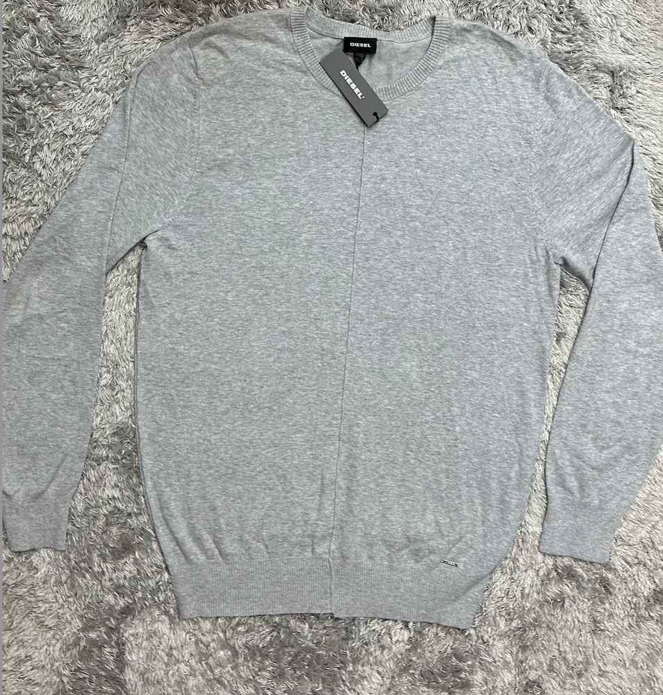 Diesel Men's K Coast Long Sleeve Pullover Sweater In Melange Grey Size L $187