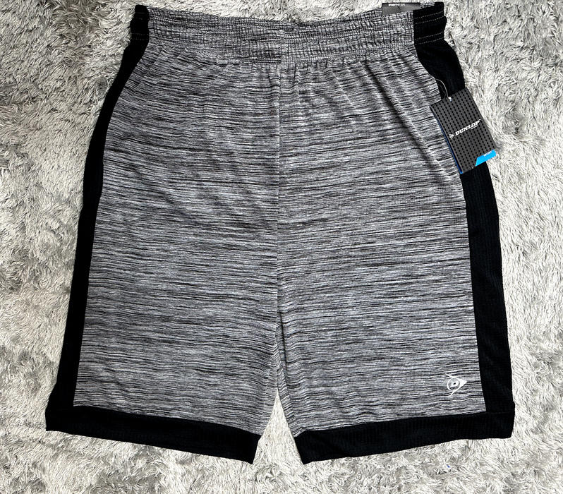 Men's Dunlop Sport Jogger Sweat Shorts Drawstring Waist Side Pockets Gray XL