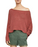 BCBGMAXAZRIA Long Sleeve Asymmetrical Knitted Sweater In Tandori Spice Size S